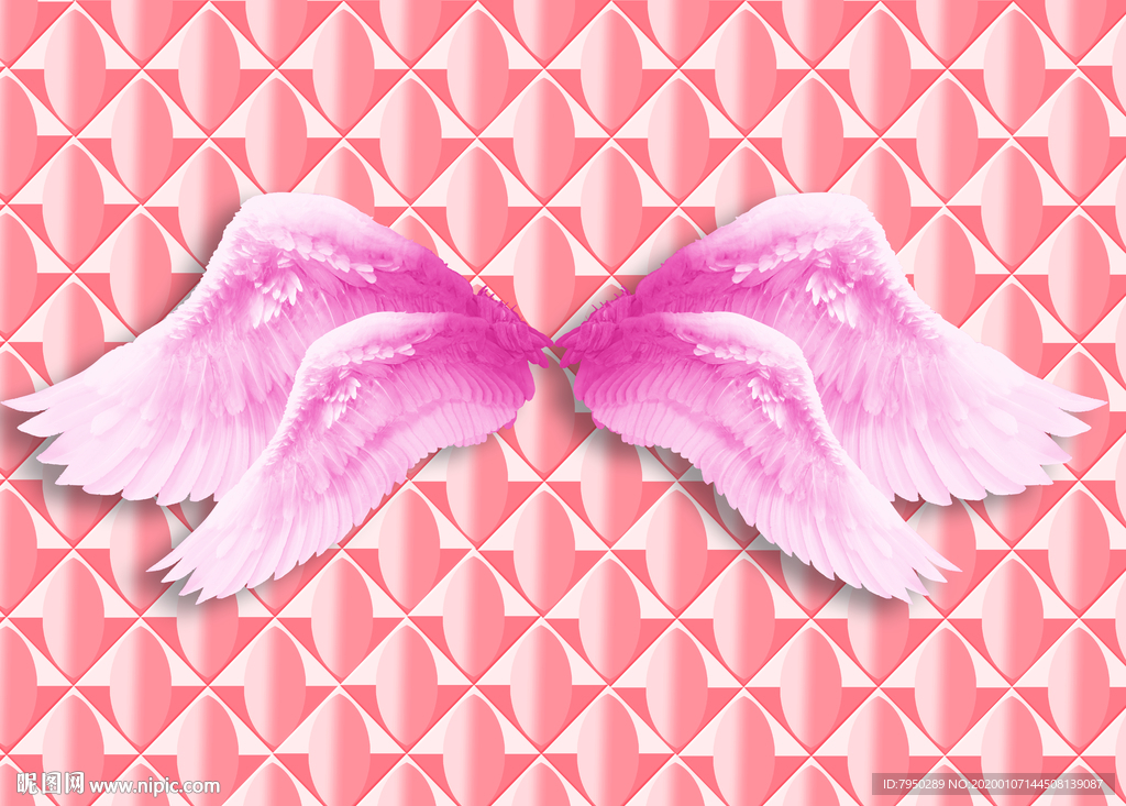 网红翅膀背景墙