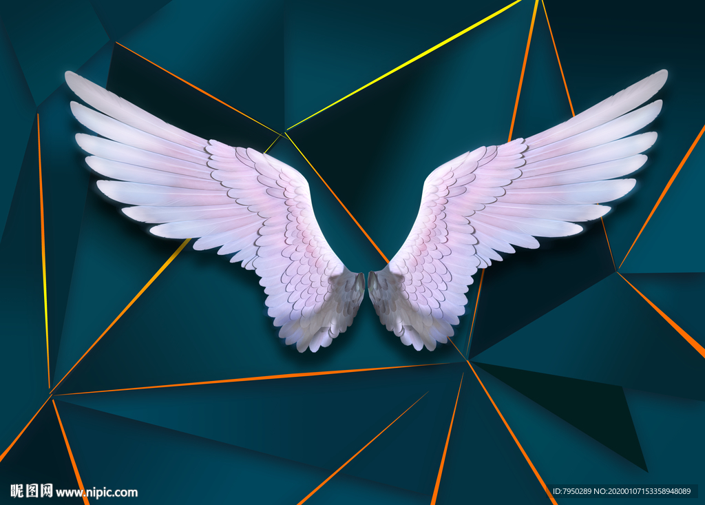 网红翅膀背景墙