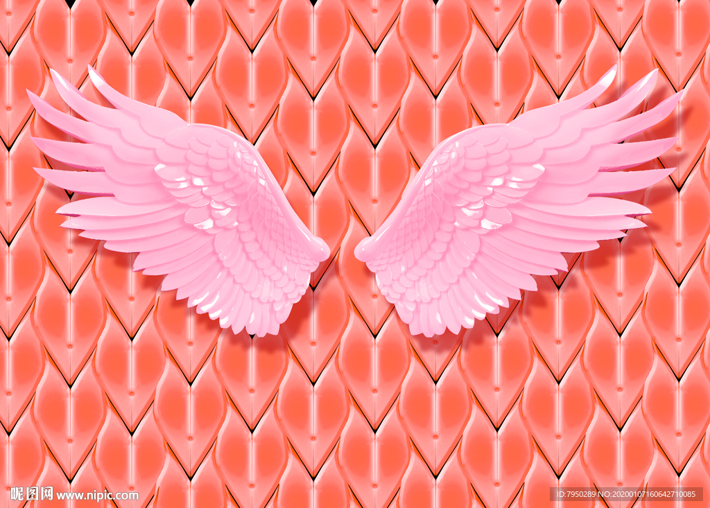 网红翅膀背景墙