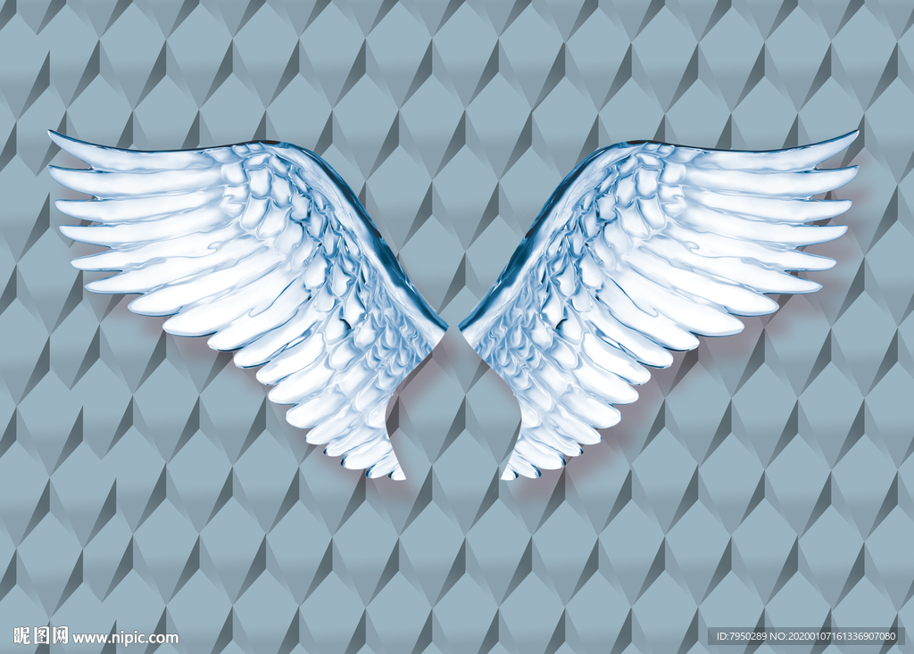 网红翅膀背景墙