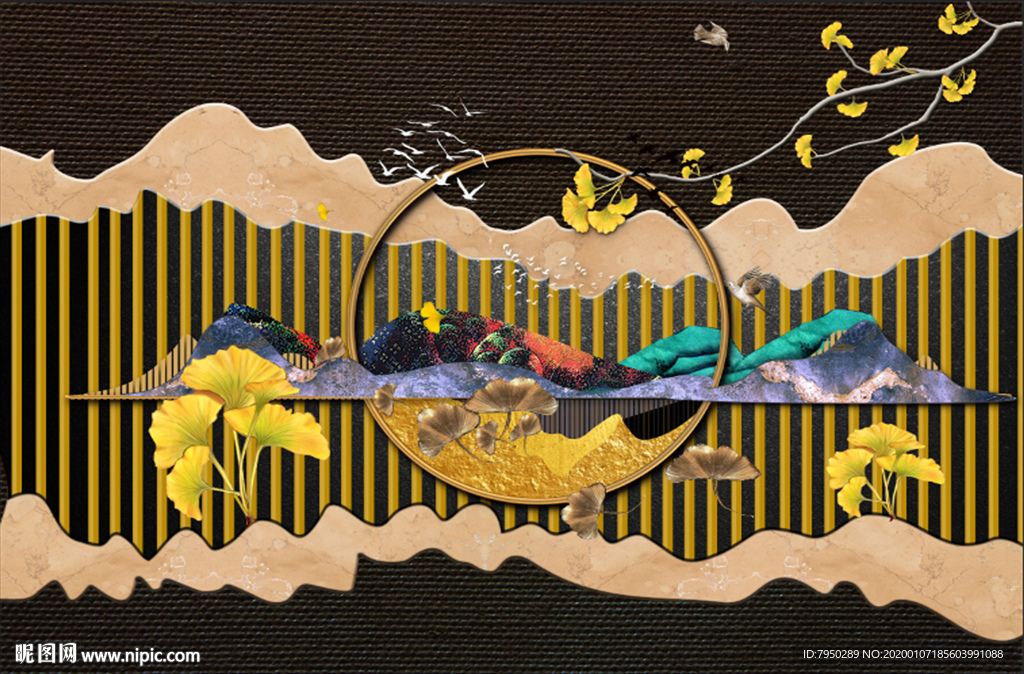 新中式轻奢背景墙