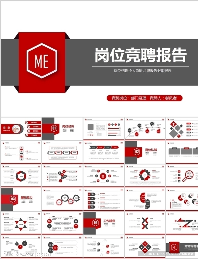 个人简历岗位竞聘报告PPT