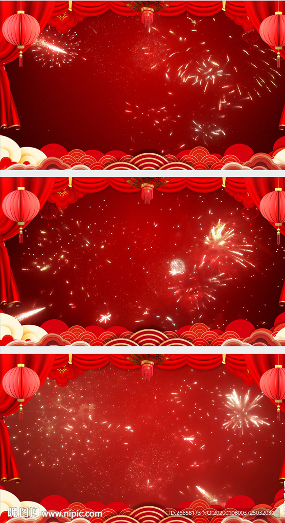 新年红色喜庆背景视频