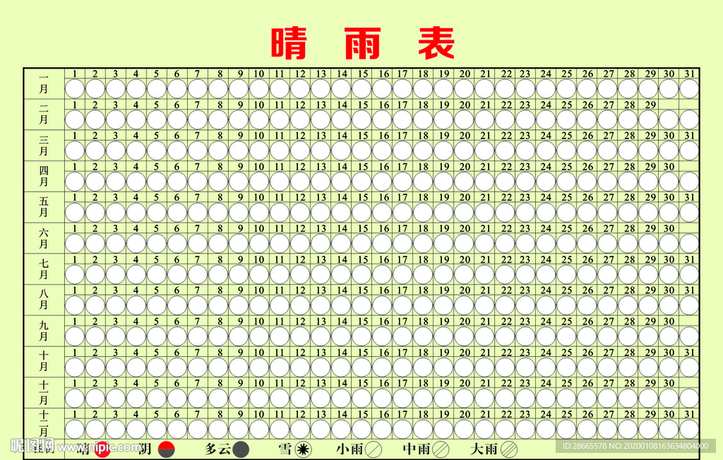 2020年工地晴雨表