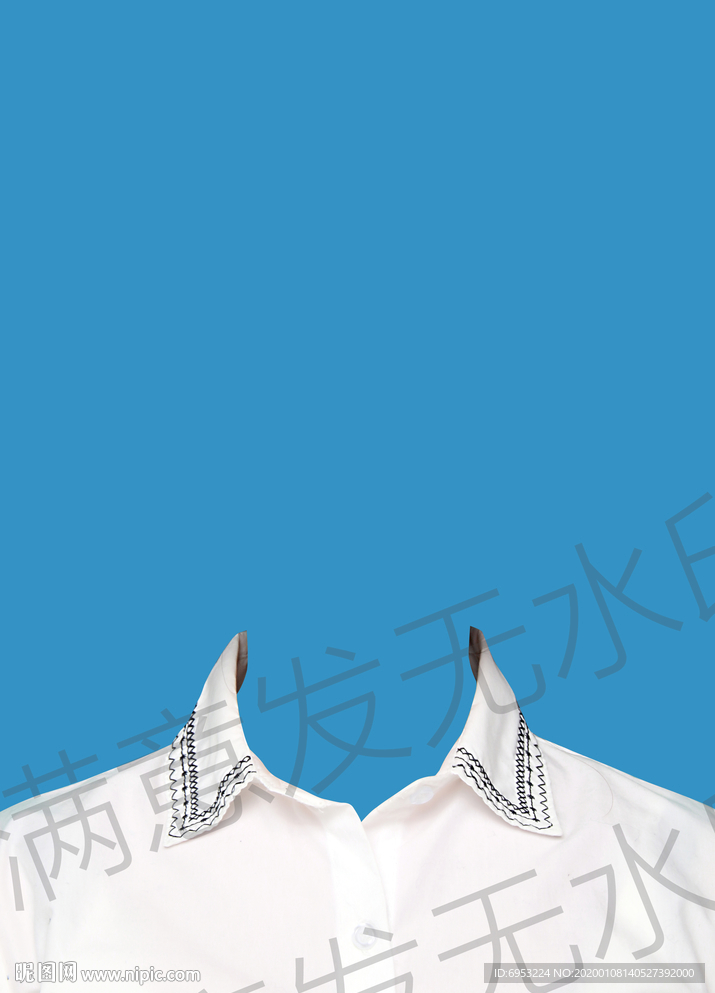 证件照白色衬衫