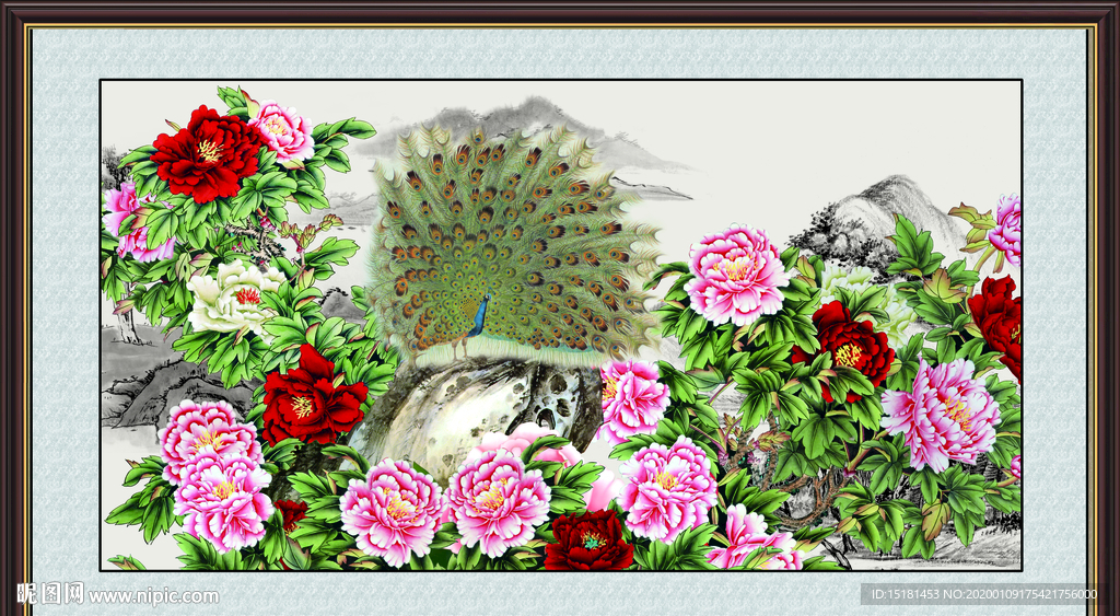 国画牡丹花