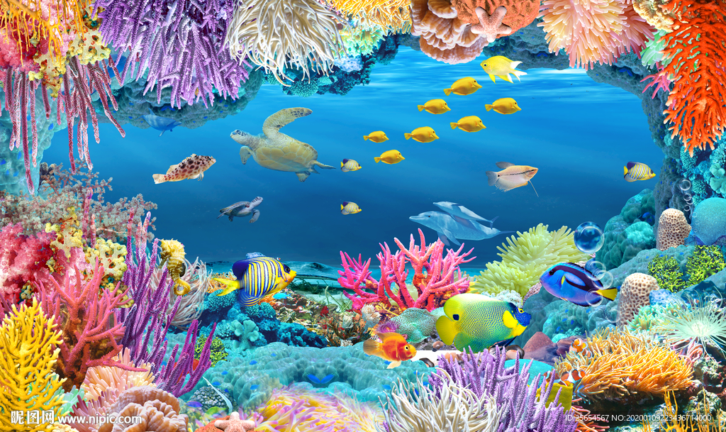 海底世界背景墙