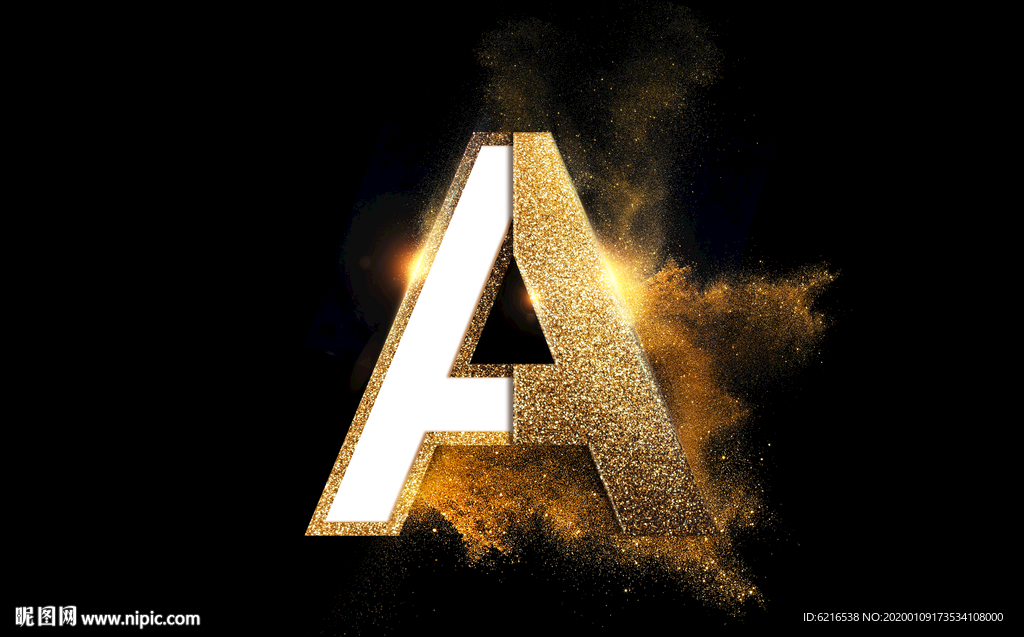 金属字 字母A