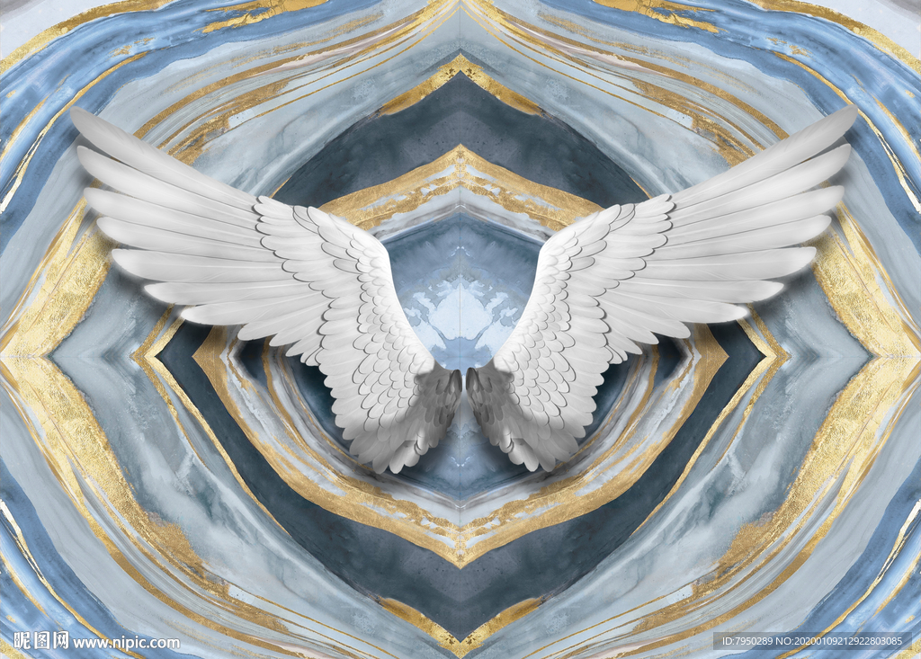 网红翅膀背景墙