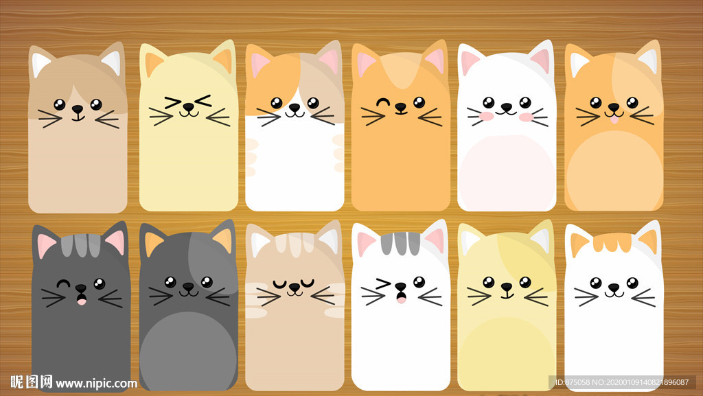 卡通宠物猫矢量ai