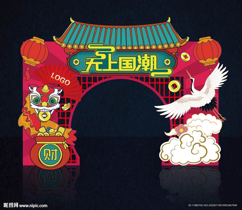 中国风门头 国潮门头