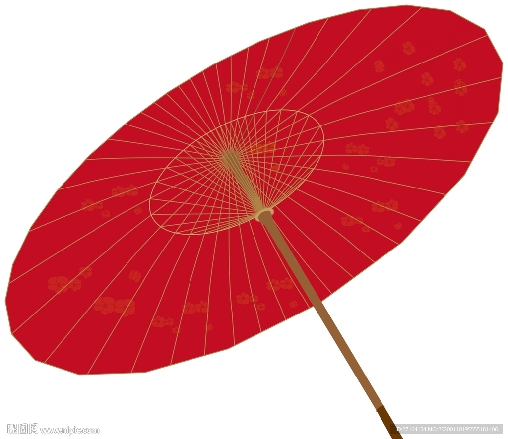 红色油纸伞