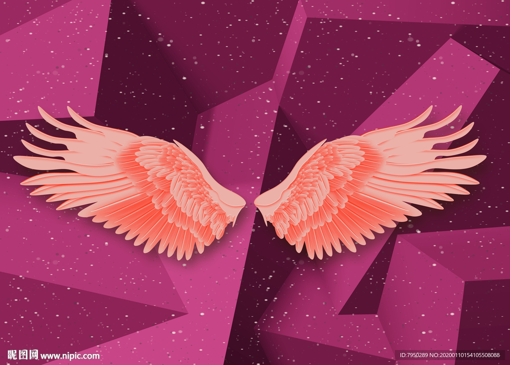 网红翅膀背景墙