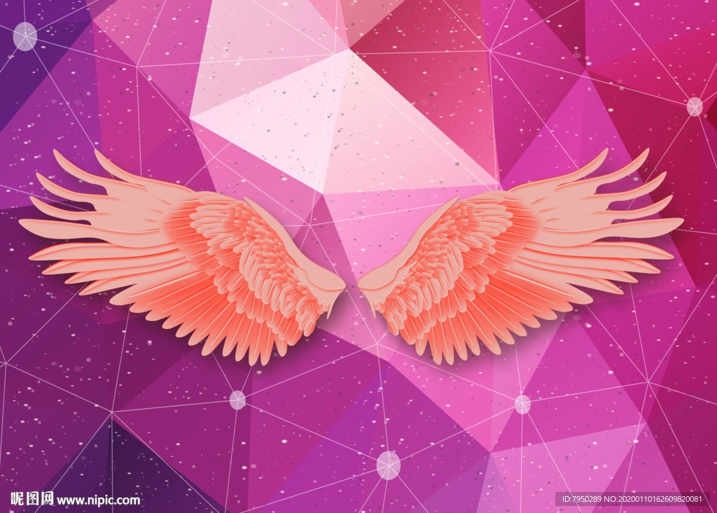 网红翅膀背景墙