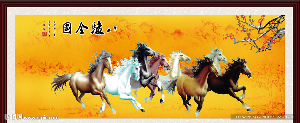 八骏全图