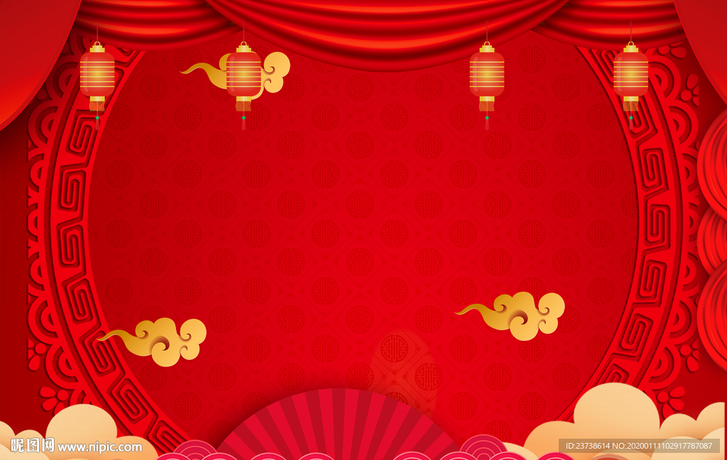 中国风喜庆婚礼背景