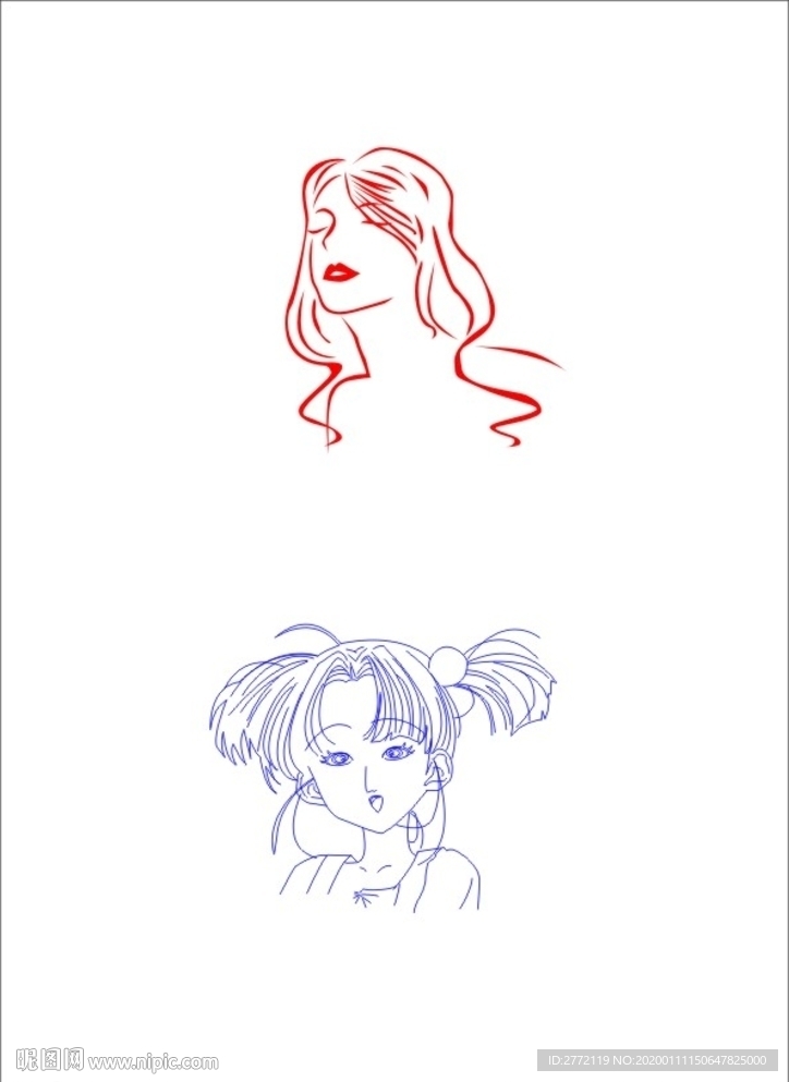 卡通美女