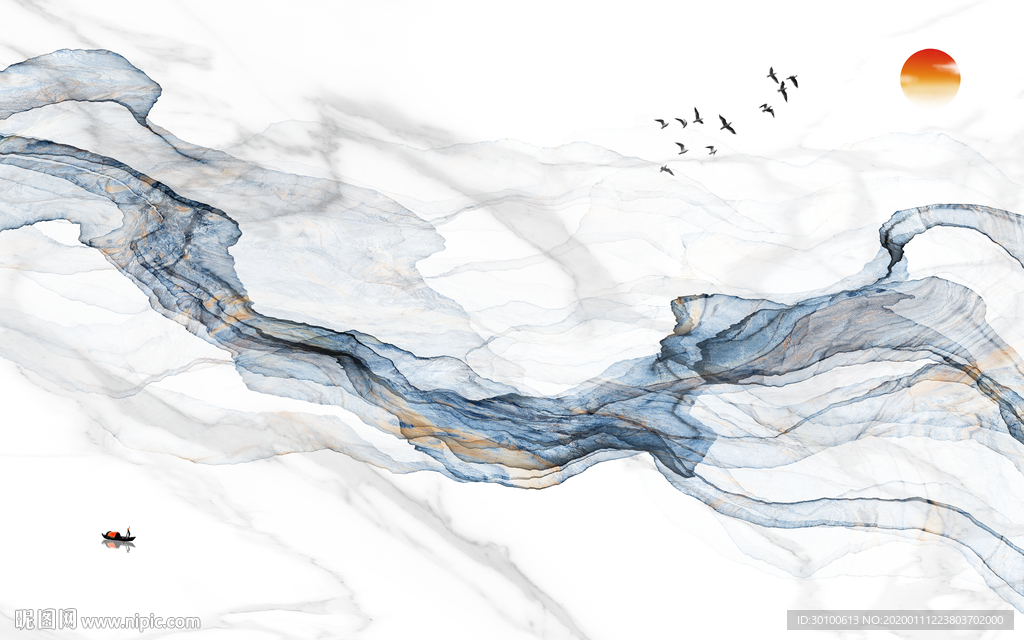 高端新意境山水画 TIF分层