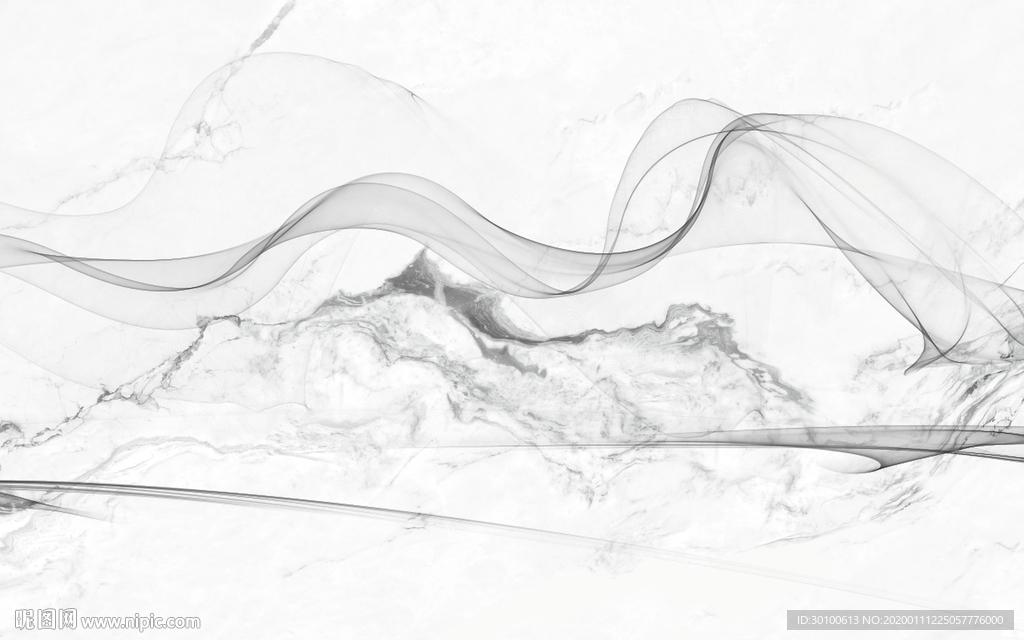 线条新意境山水画 TIF分层