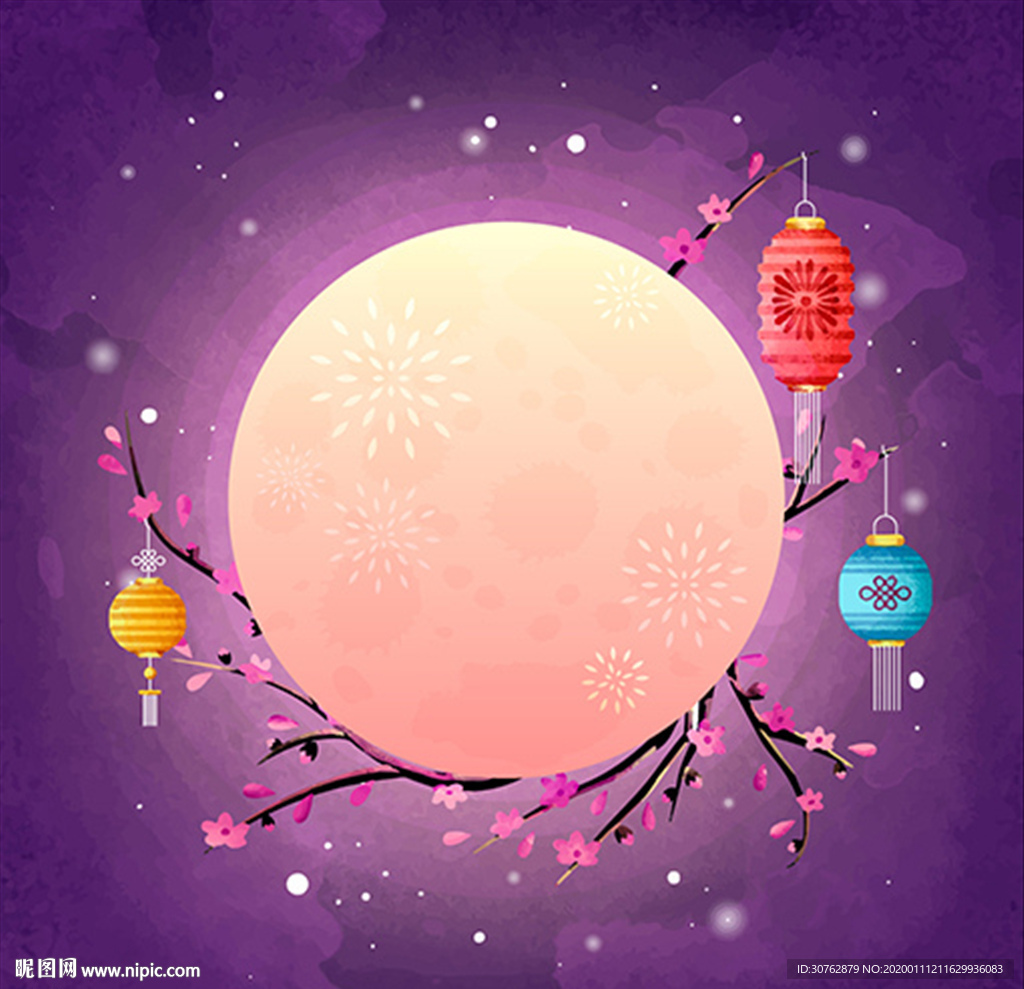 元宵中元节中秋节新年月饼兔子灯