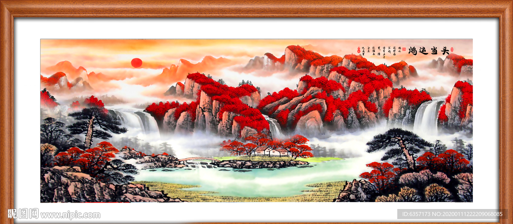 山水画国画山水