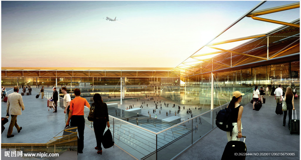 机场二楼平台