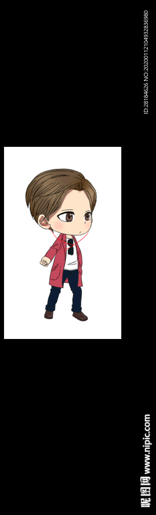 Q版 q版男 可爱 插画