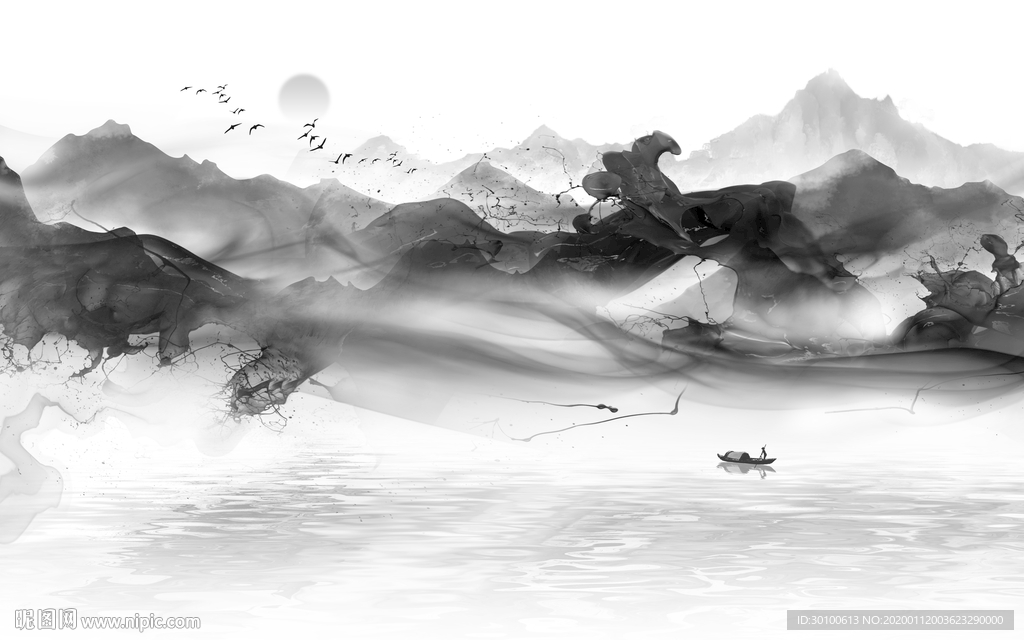 中国风电视新山水画 TIF分层