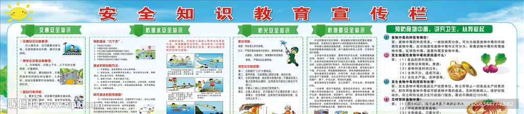 安全知识教育宣传栏