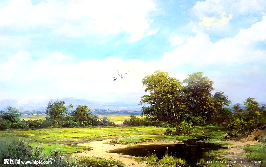 田园风景油画