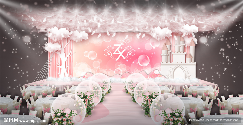 粉色城堡主题仪式区