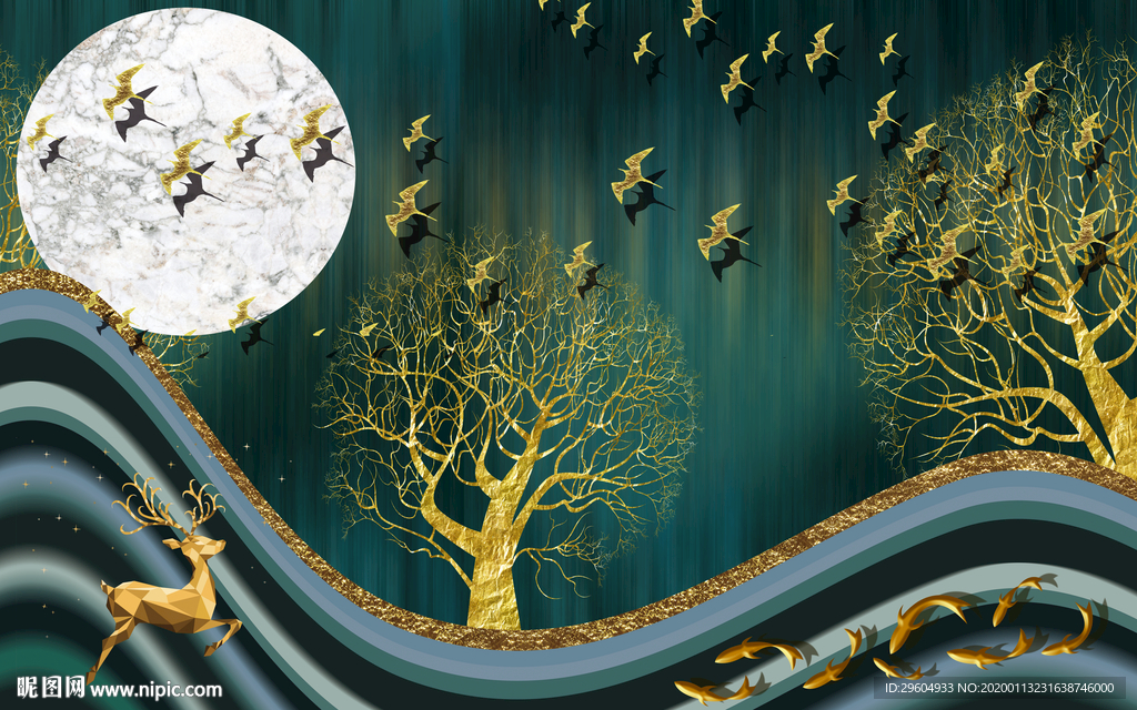 新品欧式装饰壁画 TIF分层