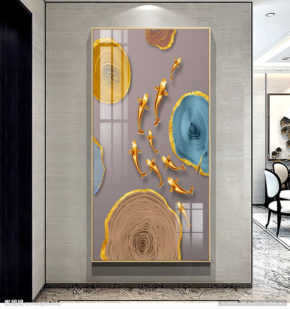 年年有余玄关画