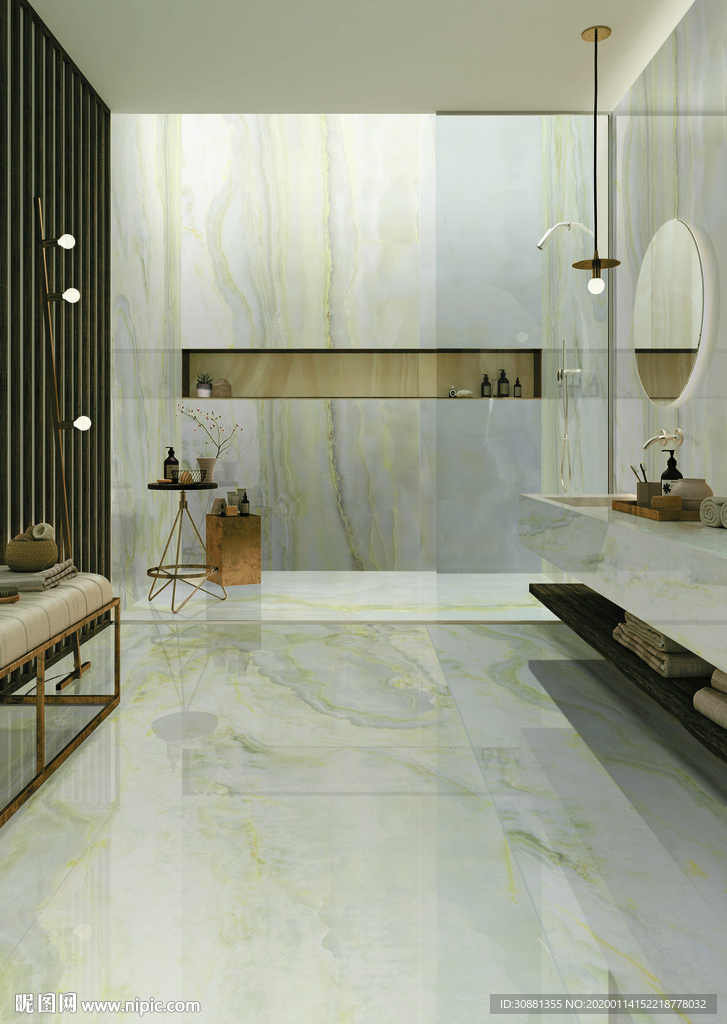 大板浴室效果图