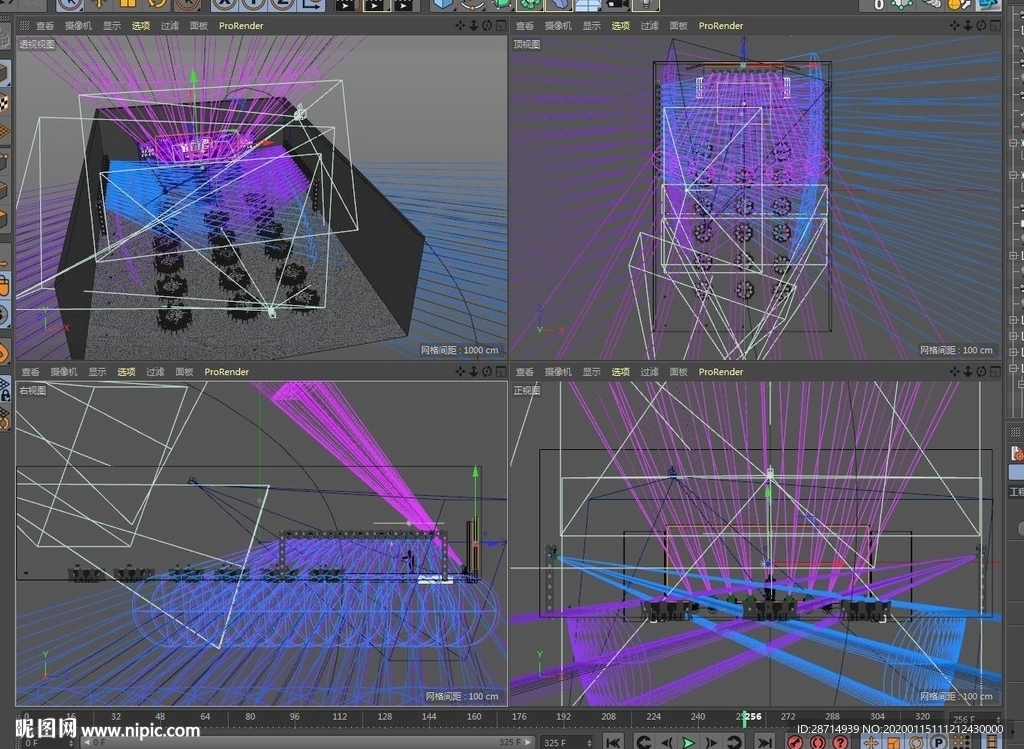 3D c4d 舞美 灯光 舞台