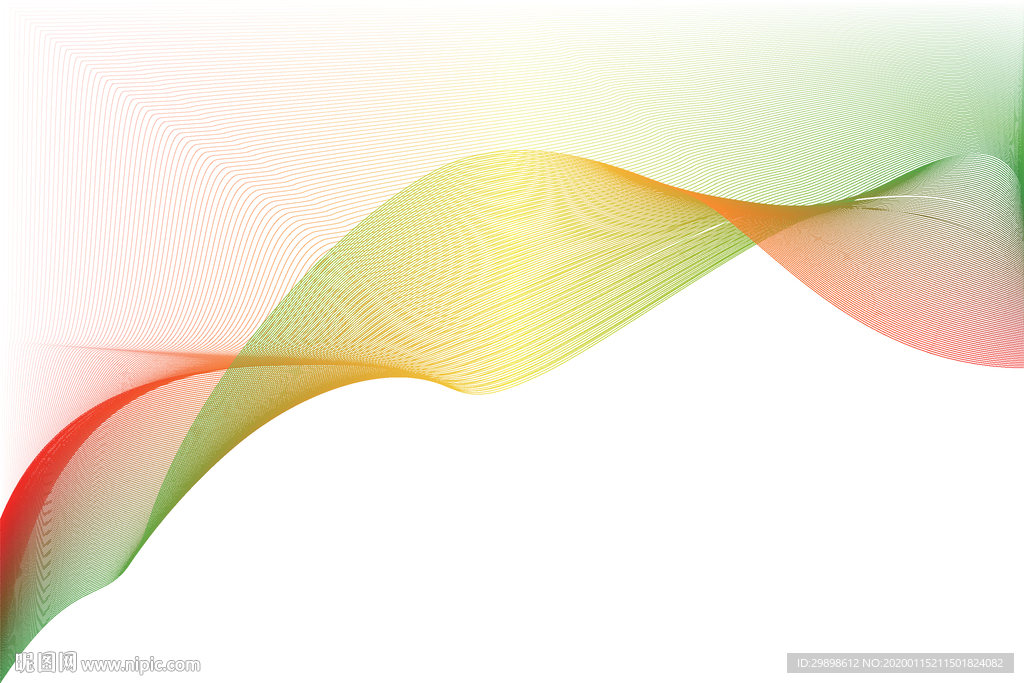 矢量图渐变彩色线条波纹背景图