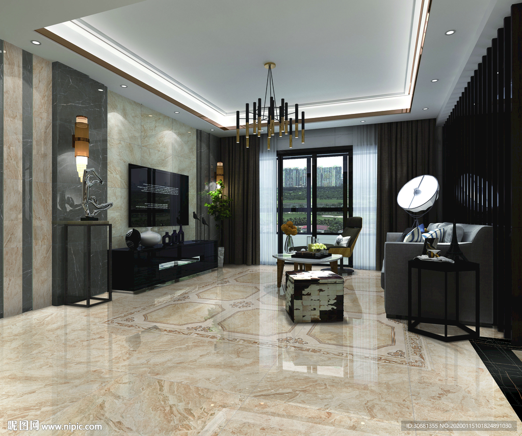 新中式分层效果图