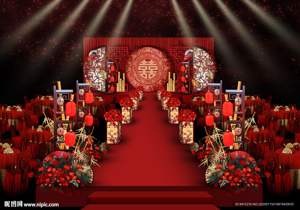 红色中式仪式区