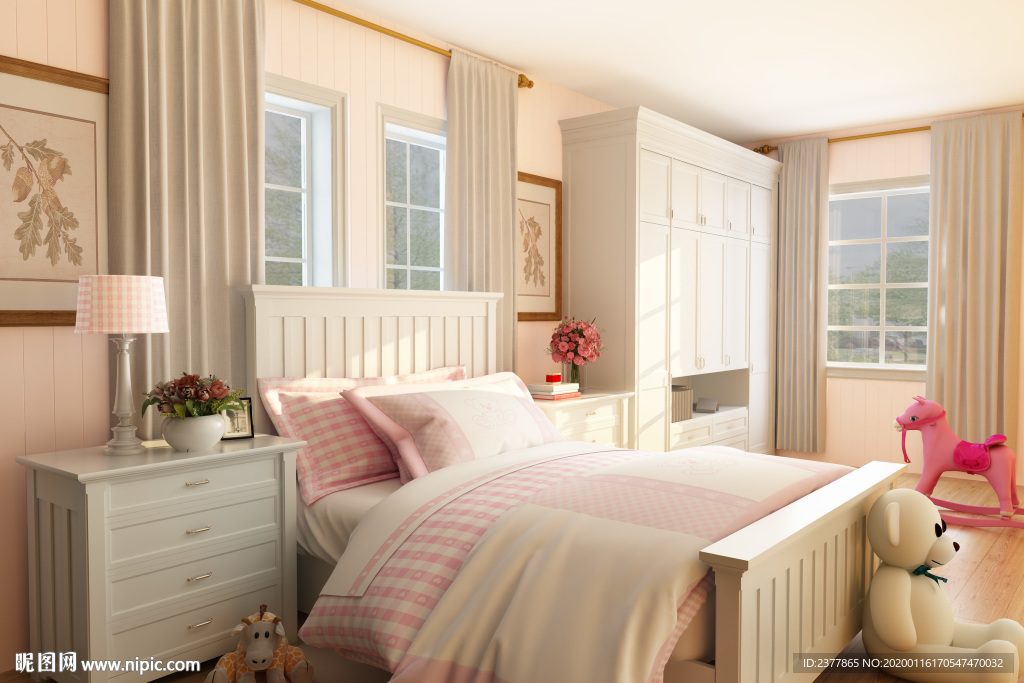 美式风格装修儿童房效果图