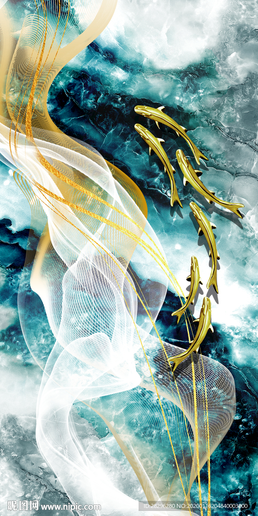 鱼群创意装饰画