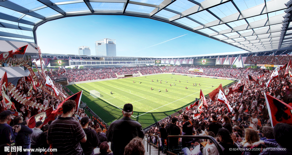 足球场建筑效果图