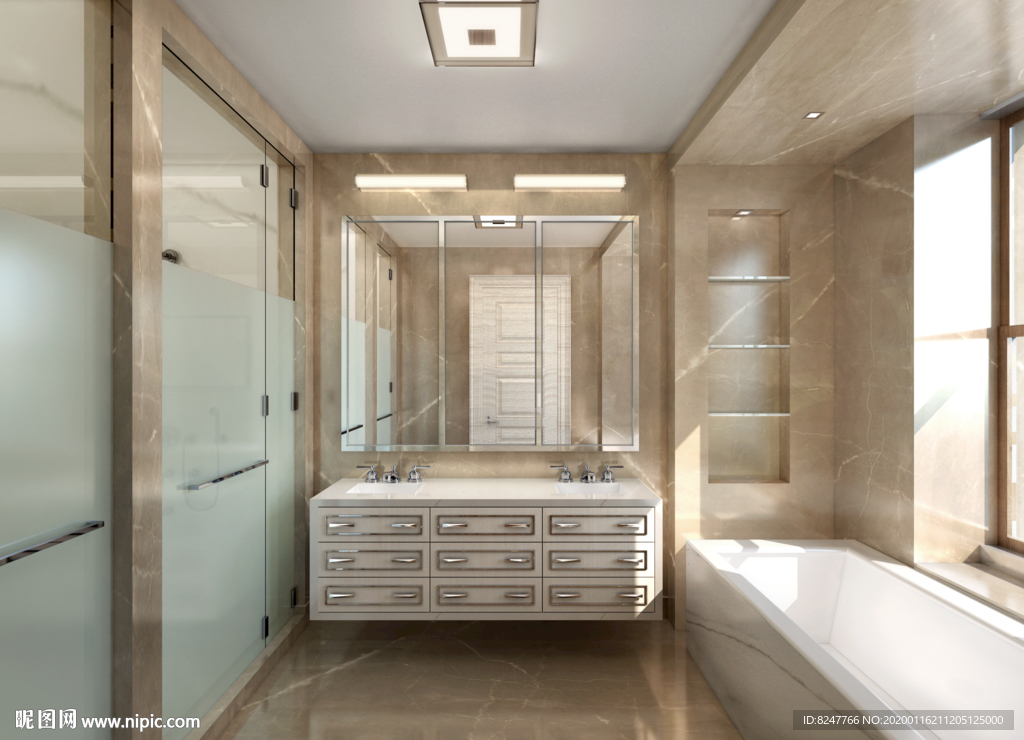 室内卫生间建筑效果图