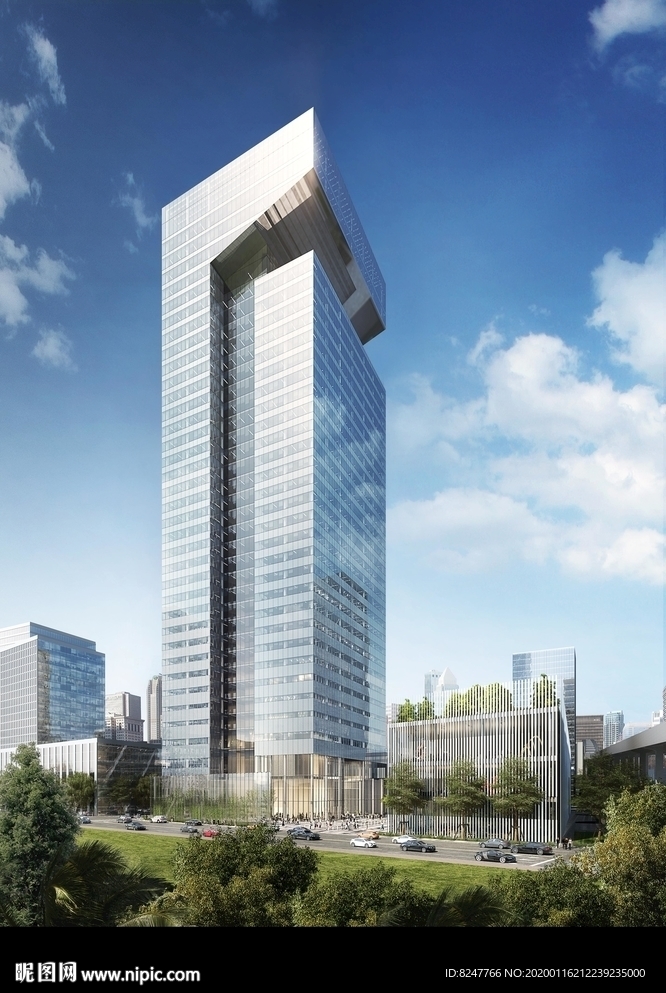 高层商务大厦建筑效果图