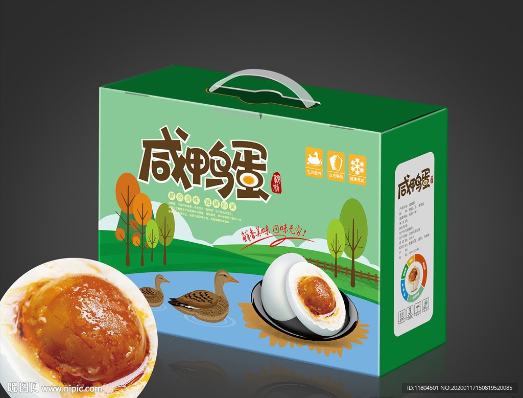 咸鸭蛋包装平面图
