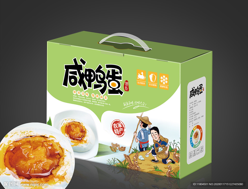 咸鸭蛋包装平面图
