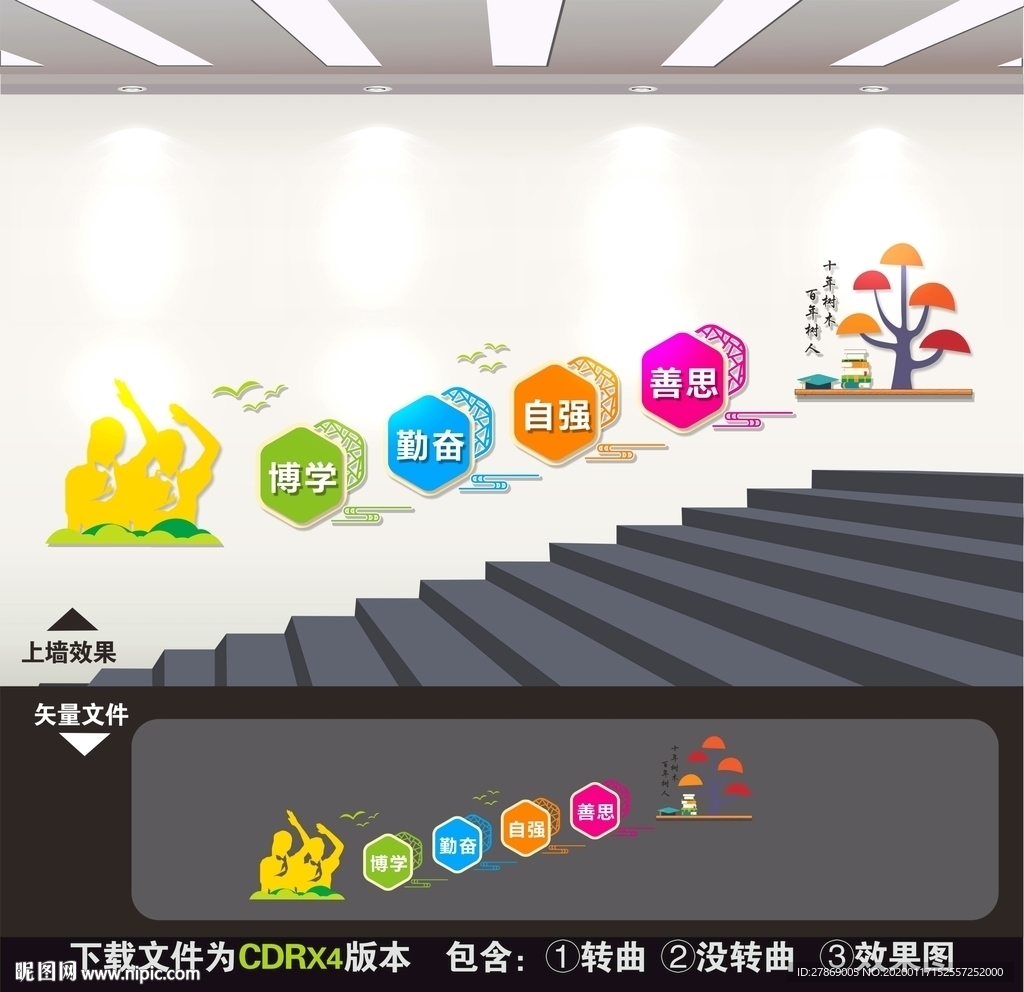 学校楼梯文化墙