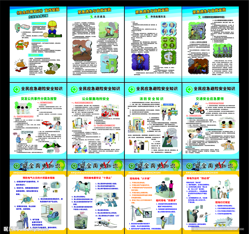 全民应急避险安全知识挂图