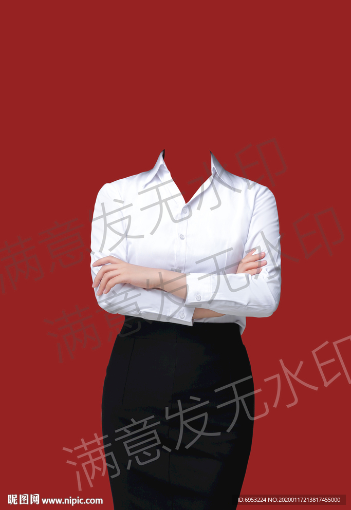 女性全身证件照衣服