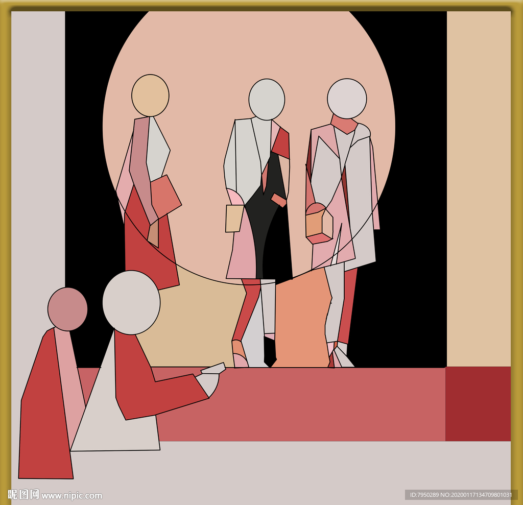 北欧背景墙装饰画