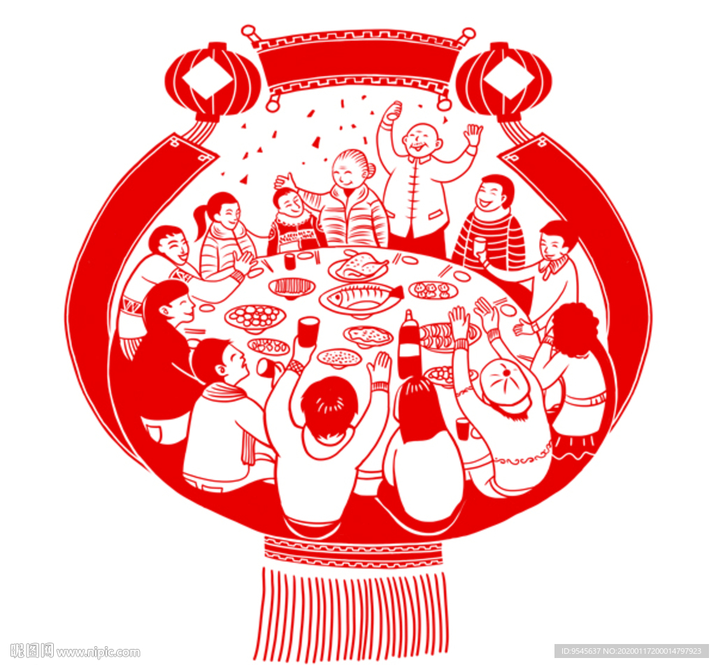 手绘高精大尺寸剪纸